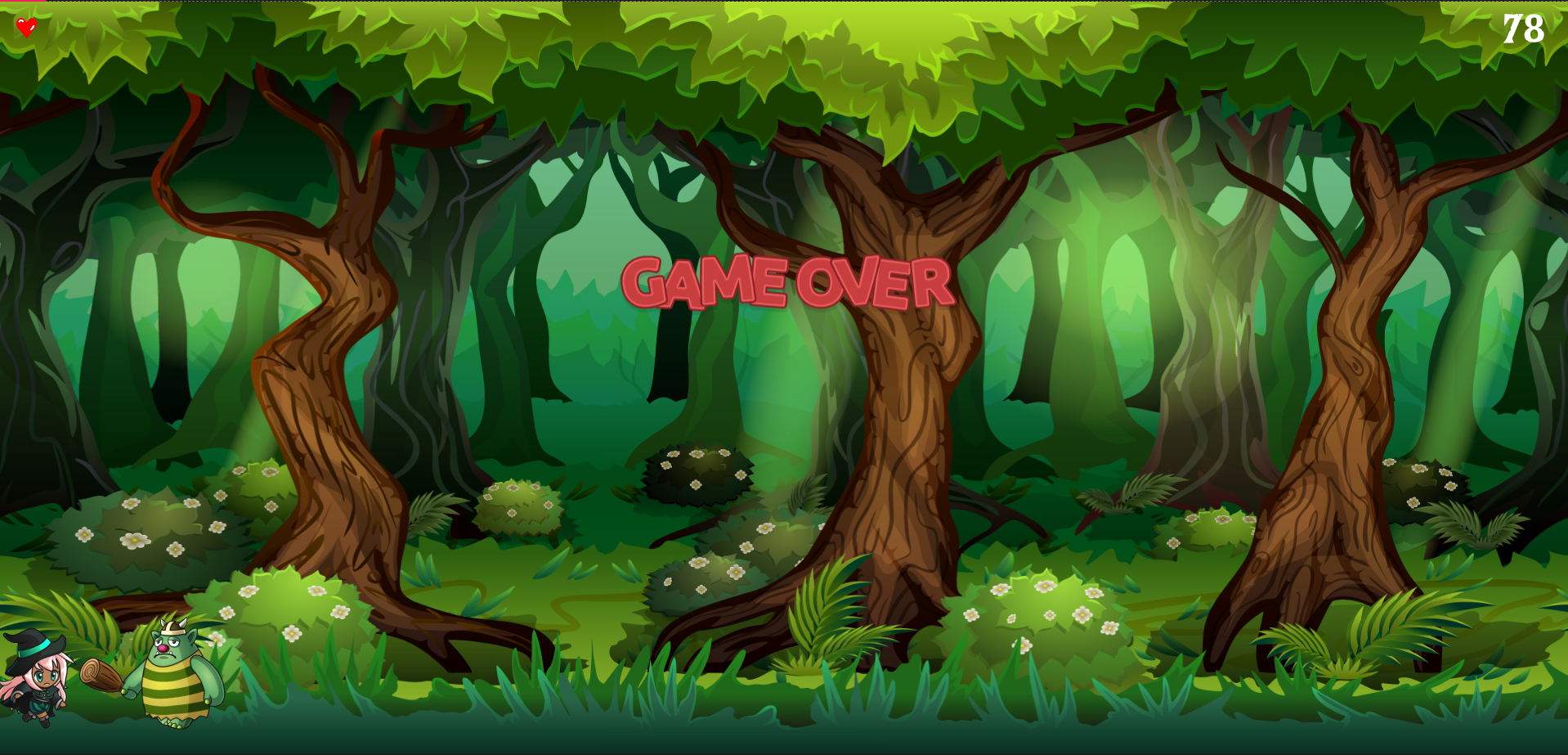 Gameover Screen